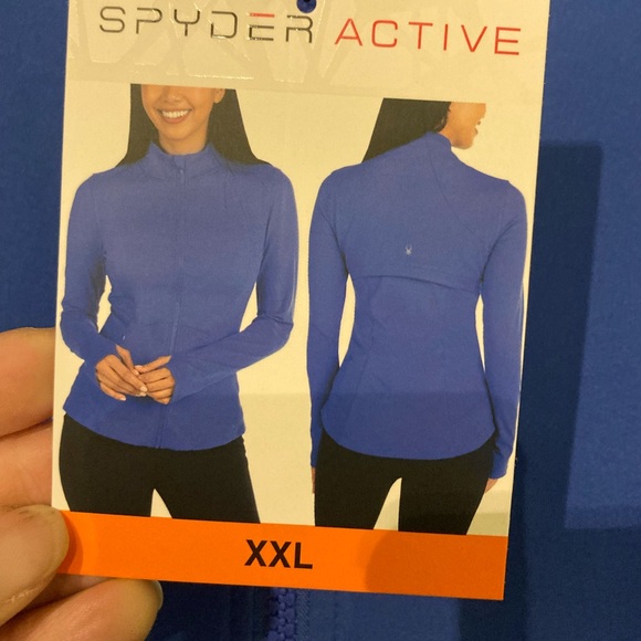 NWT Spyder Women's Yoga Jacket, Blue, Back Ventilation, Thumbholes XXL - Picture 7 of 10